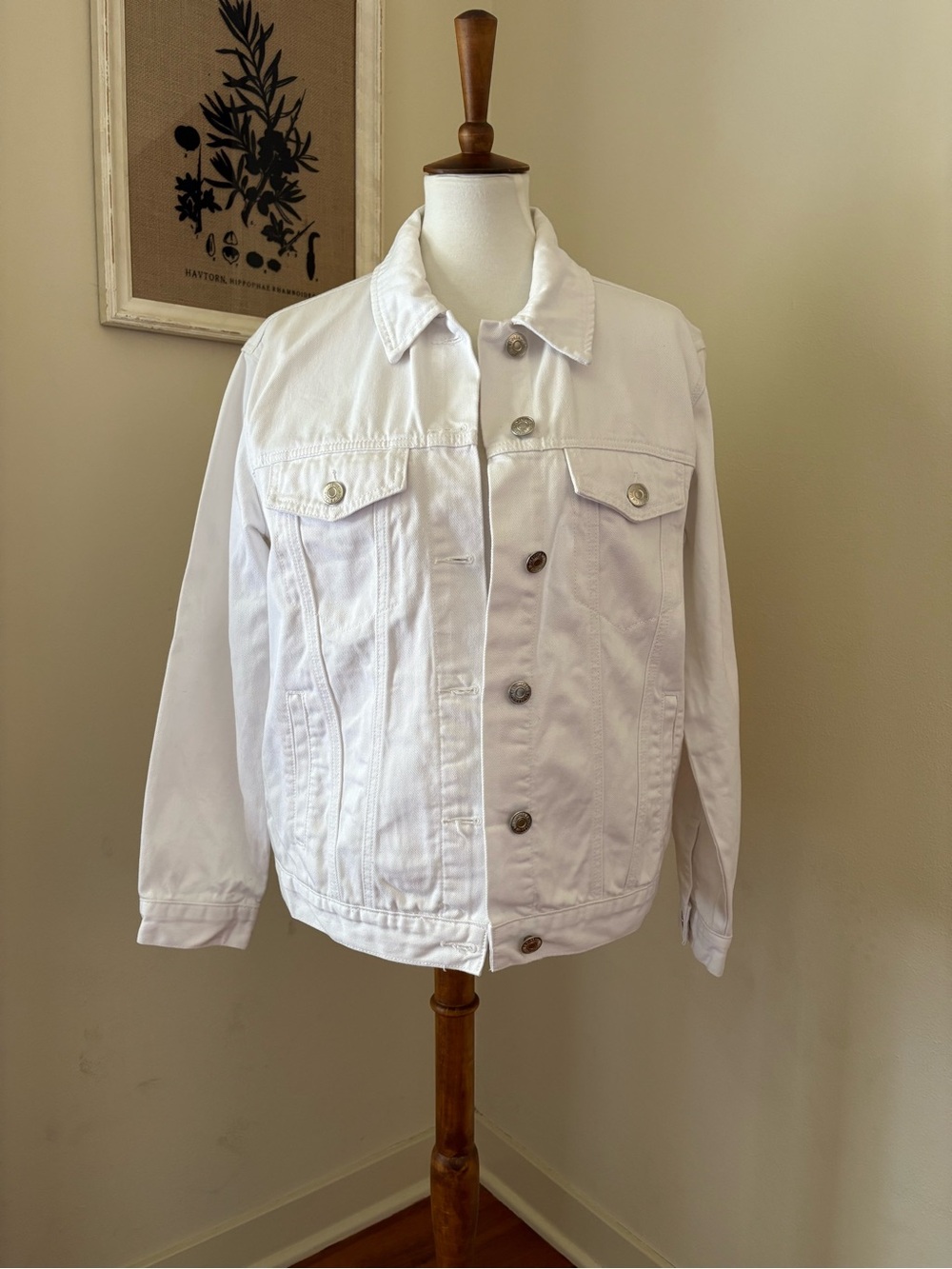 Forever 21 Classic White Women's Denim Jacket